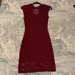 Maroon mini dress